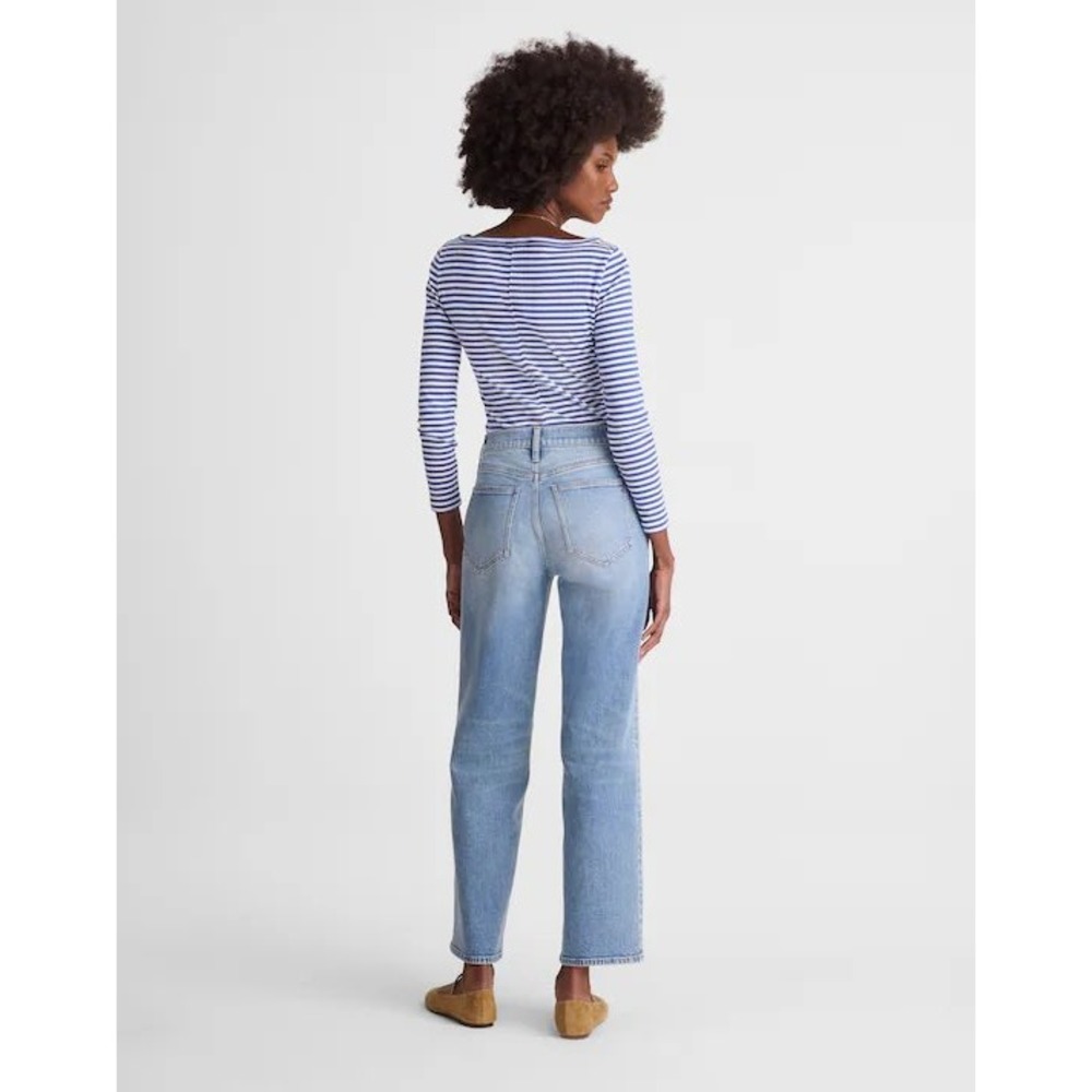 Madewell The Perfect Vintage Wide-Leg Crop Jeans Blue Wash Size 29 - Picture 11 of 11